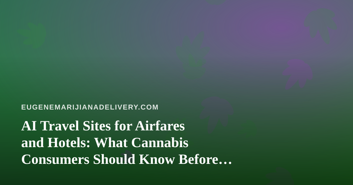 AI Travel Sites for Airfares and Hotels: What Cannabis Consumers Should Know Before They Book