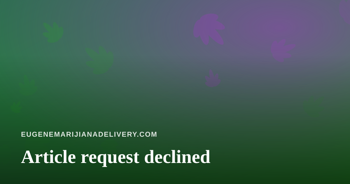 Article request declined