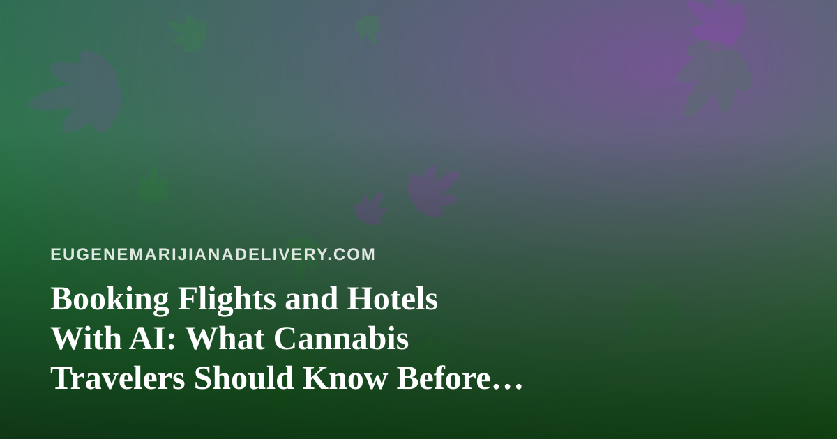 Booking Flights and Hotels With AI: What Cannabis Travelers Should Know Before They Pack