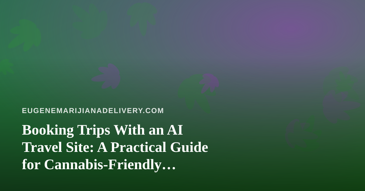 Booking Trips With an AI Travel Site: A Practical Guide for Cannabis-Friendly Travelers