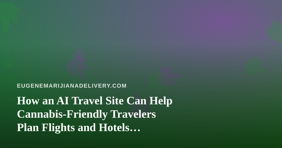How an AI Travel Site Can Help Cannabis-Friendly Travelers Plan Flights and Hotels Without the Guesswork