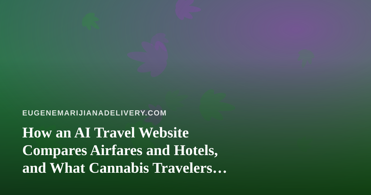 How an AI Travel Website Compares Airfares and Hotels, and What Cannabis Travelers Should Check First