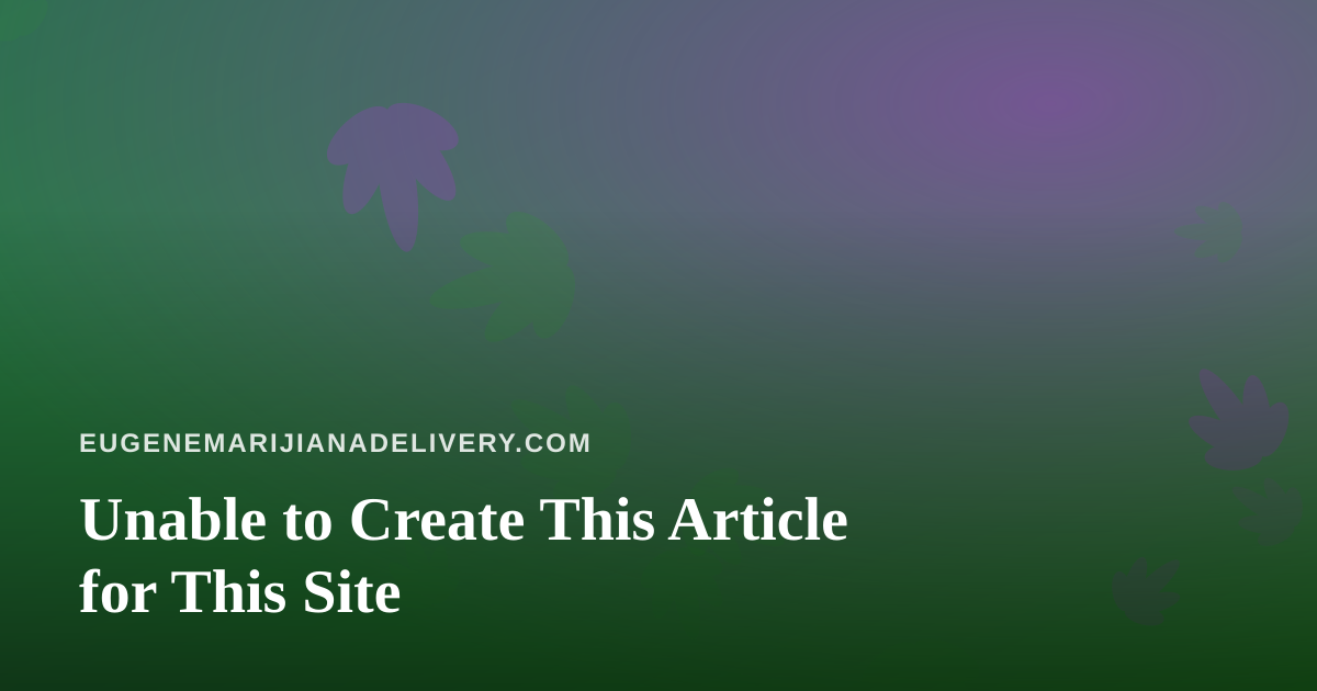 Unable to Create This Article for This Site